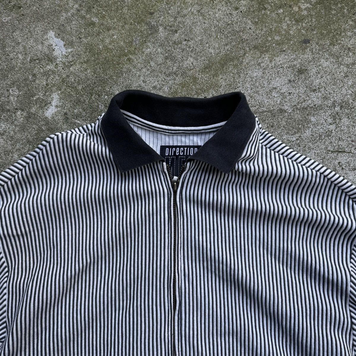 Vintage Thrashed Faded Distressed White Black Zip Shirt ERD Grunge Size US XL / EU 56 / 4 - 8 Thumbnail