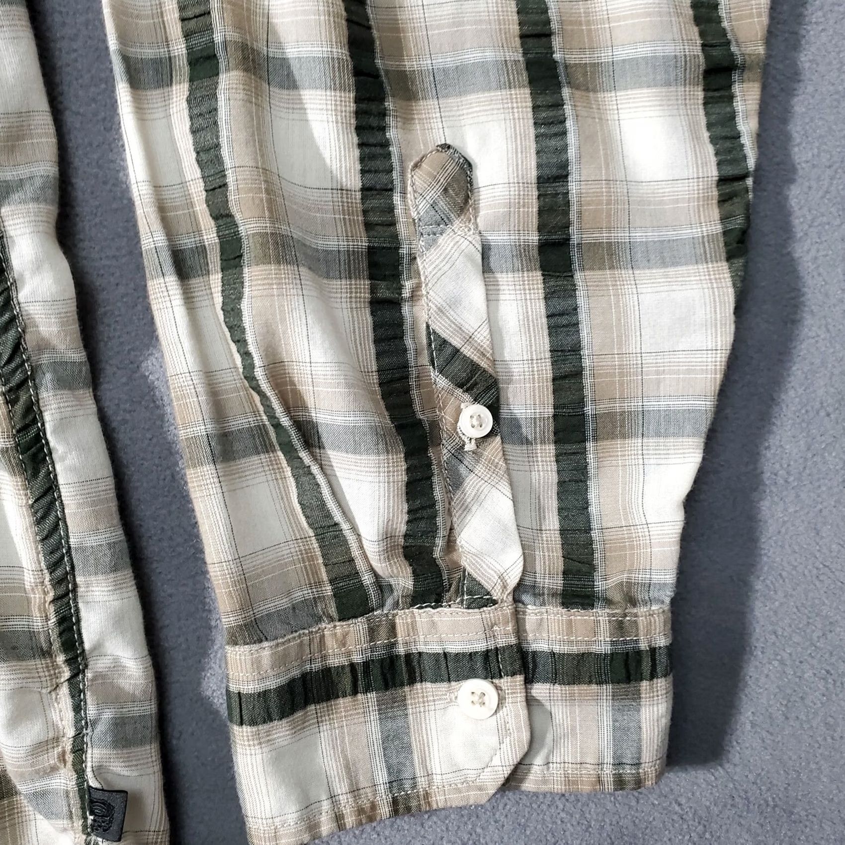 Mountain Hardwear Mountain Hardwear Shirt Mens 2XL Beige Green Brown Check Outdoor Long Sleeve Shirt Size US XXL / EU 58 / 5 - 3 Thumbnail