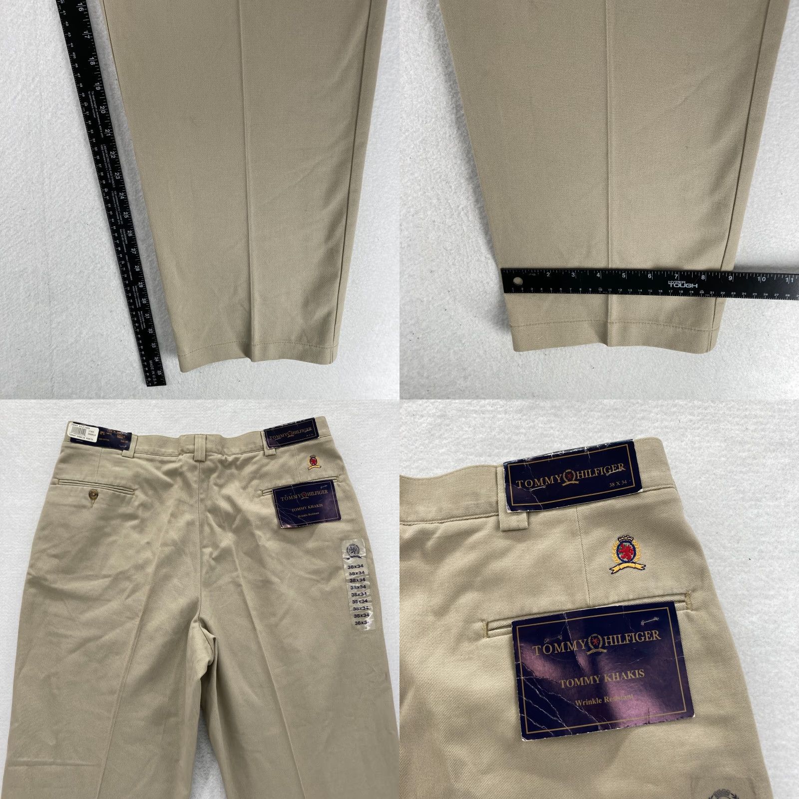 Tommy Hilfiger Vintage Tommy Hilfiger Khaki Pants Mens 38x34 Beige Wrinkle Resistant Pleated Pants Mens Size US 38 / EU 54 - 8 Thumbnail