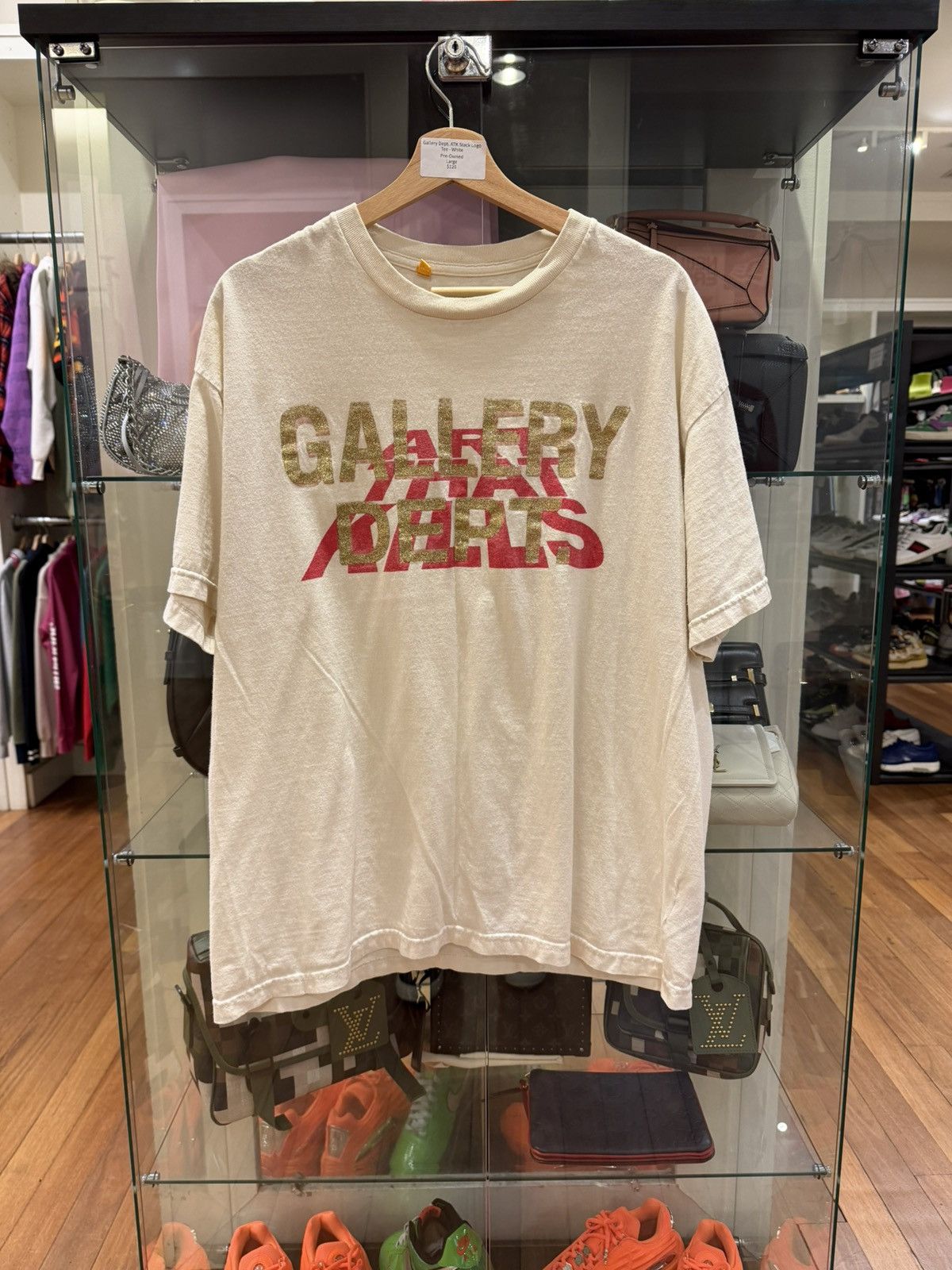 Gallery Dept. Gallery Dept Art That Kills Stack Glitter Logo Tee Size US L / EU 52-54 / 3 - 1 Thumbnail