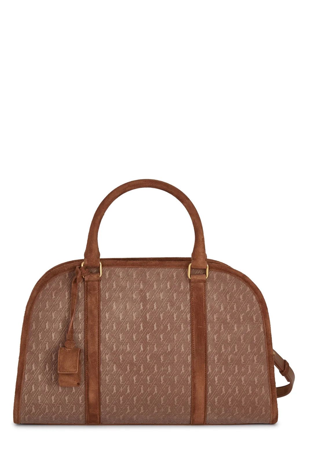 Saint Laurent Paris o1b1hav111224 Size: OS / Bo Duffle Lock Leather Bag in Brown Size ONE SIZE - 1 Thumbnail