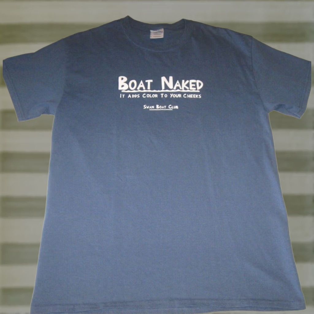 Gildan Swan Boat Club Boat Naked T Shirt Mens Medium Blue Gildan Cotton 2010-2019 Funny Graphics Sailor Shirt Slim Fit Streetwear Size US M / EU 48-50 / 2 - 1 Thumbnail