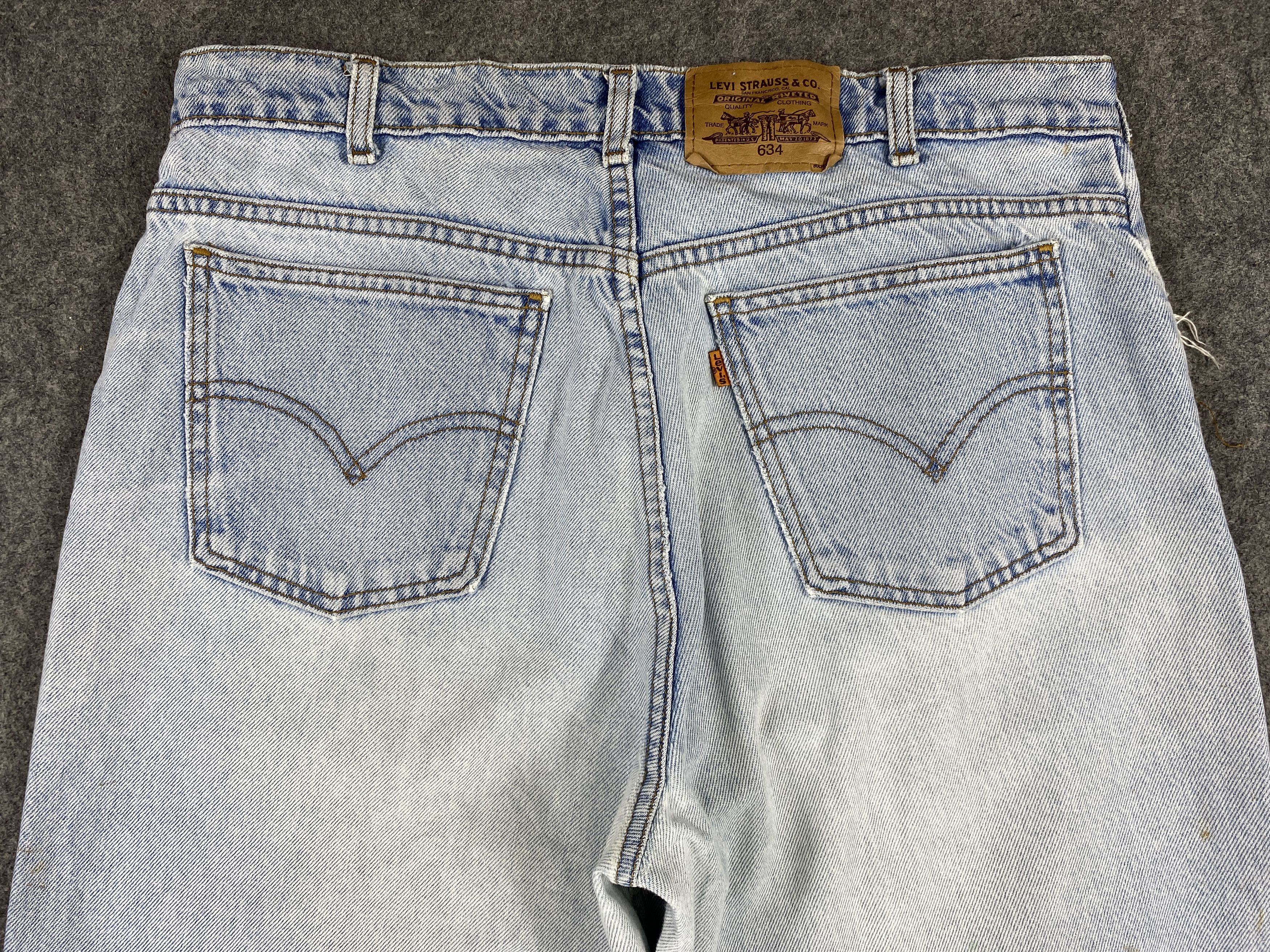 Levi's Light Blue Wash Vintage Levi's 634 Orange Tab 33x26.5 JN1776 Size US 33 - 4 Thumbnail
