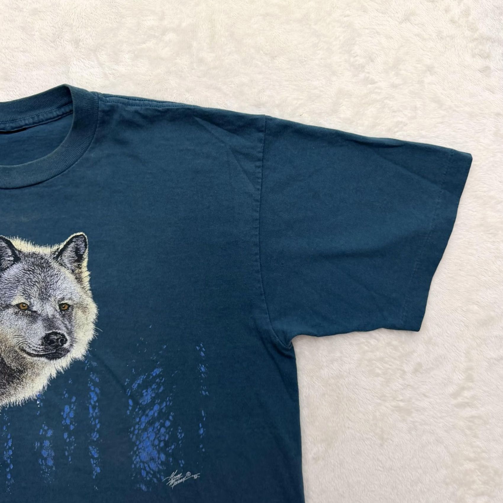 Vintage Minnesota Wolf Shirt Mens XL Blue Graphic Tee Short Sleeve MN Size US XL / EU 56 / 4 - 4 Thumbnail