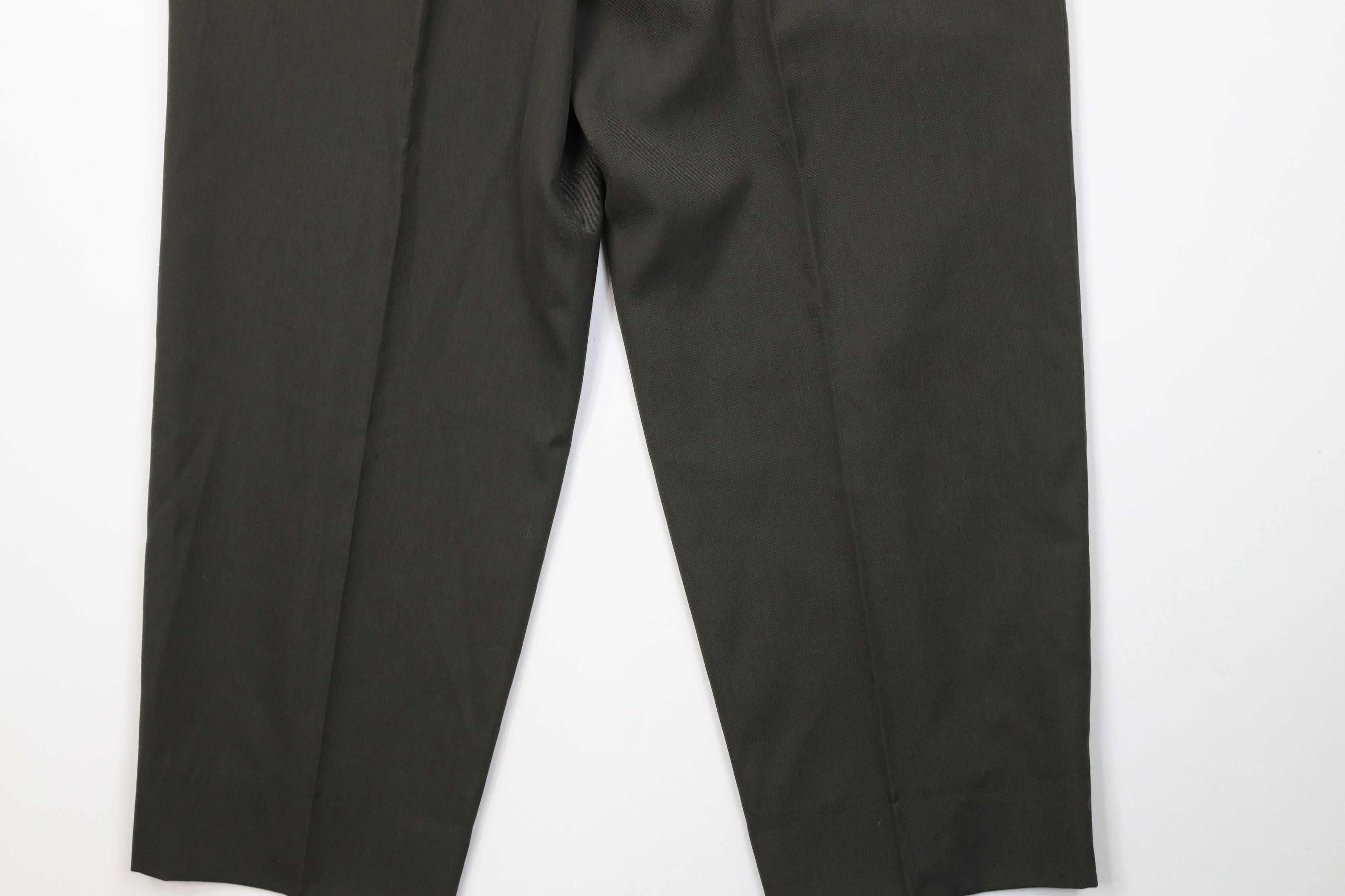 Vintage Vintage 90s Streetwear Wool Knit Wide Leg Chino Pants Green Size US 32 / EU 48 - 13 Thumbnail