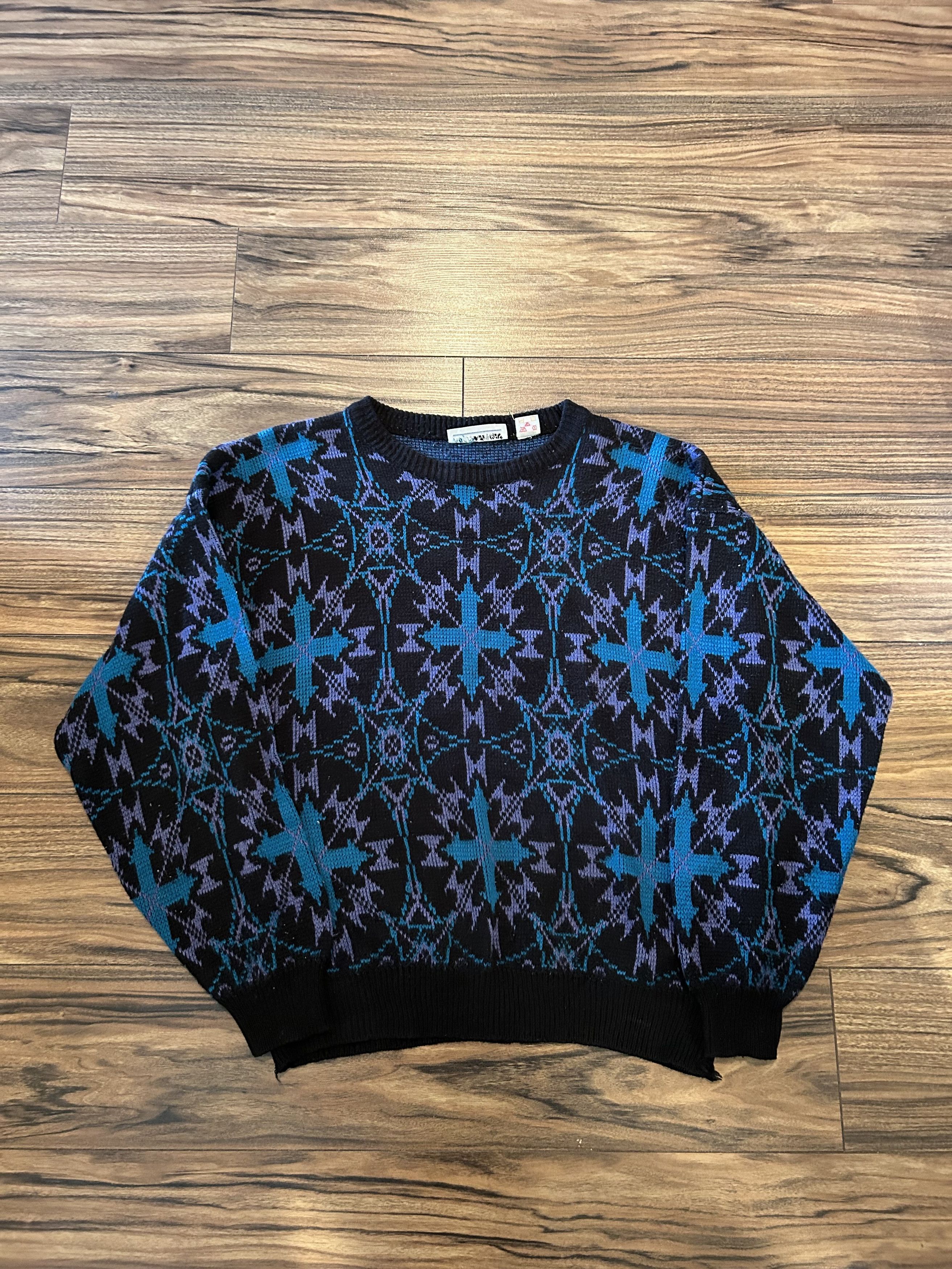 Blair John Blair Patterned Sweater Size US M / EU 48-50 / 2 - 1 Thumbnail