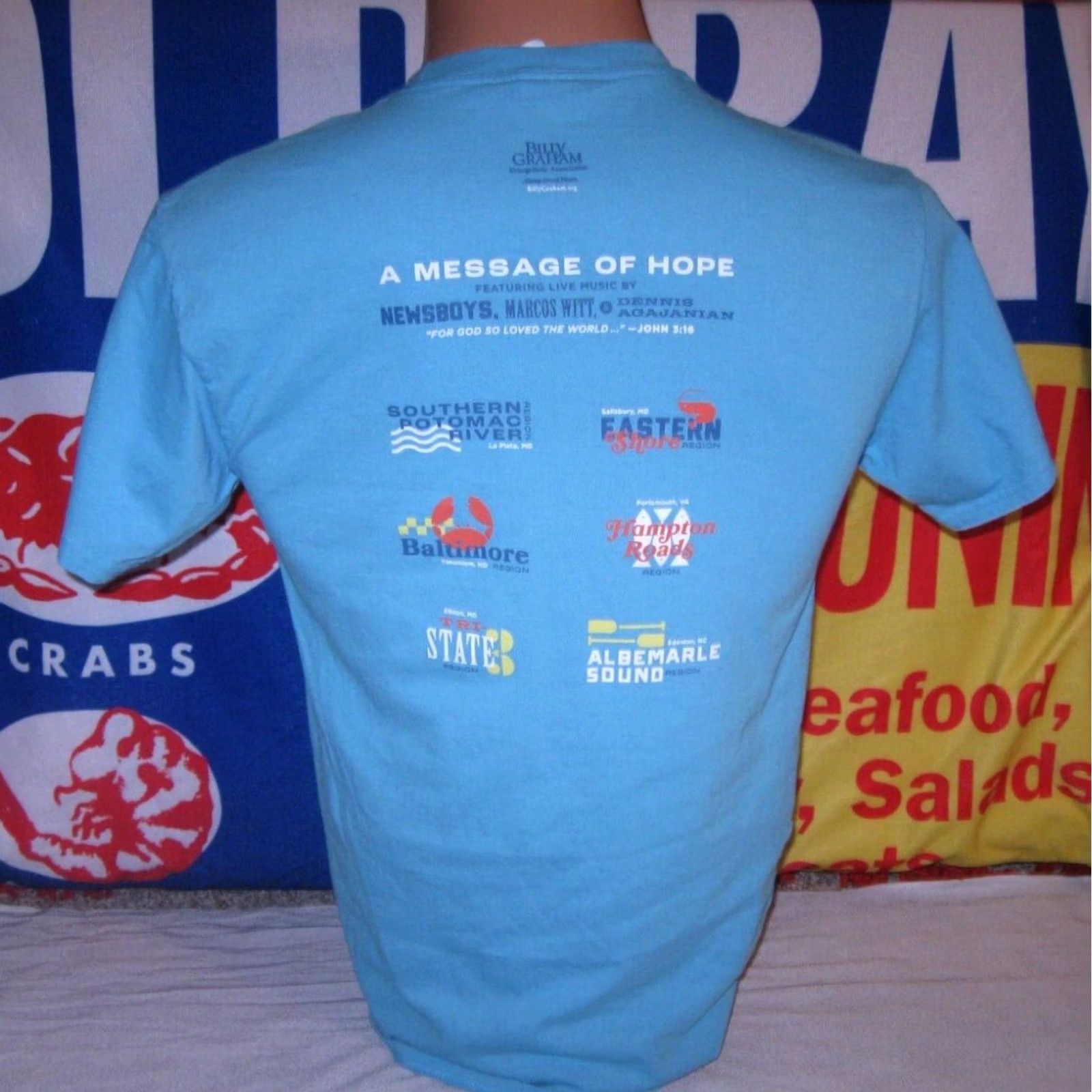Port & Company FRANKLIN GRAHAM'S God Loves You Tidewater Tour Shirt NEWSBOYS FAITH Men's Medium Size US M / EU 48-50 / 2 - 2 Thumbnail