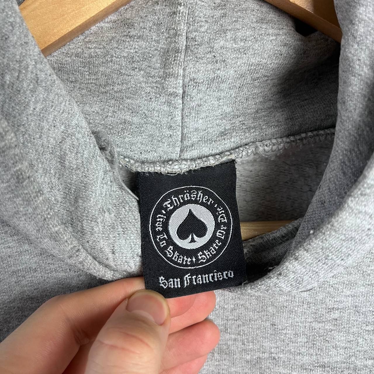 Thrasher Vintage Thrasher Skateboarding SK8 Gray Hoodie Box Fit Size US L / EU 52-54 / 3 - 9 Thumbnail