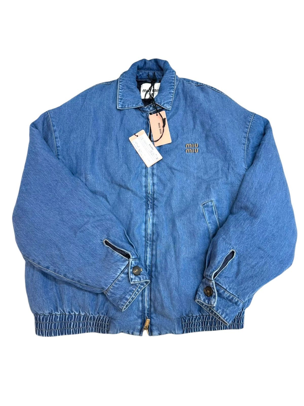 Miu Miu Miu Miu Navy Denim Down Jacket Size XS / US 0-2 / IT 36-38 - 2 Thumbnail