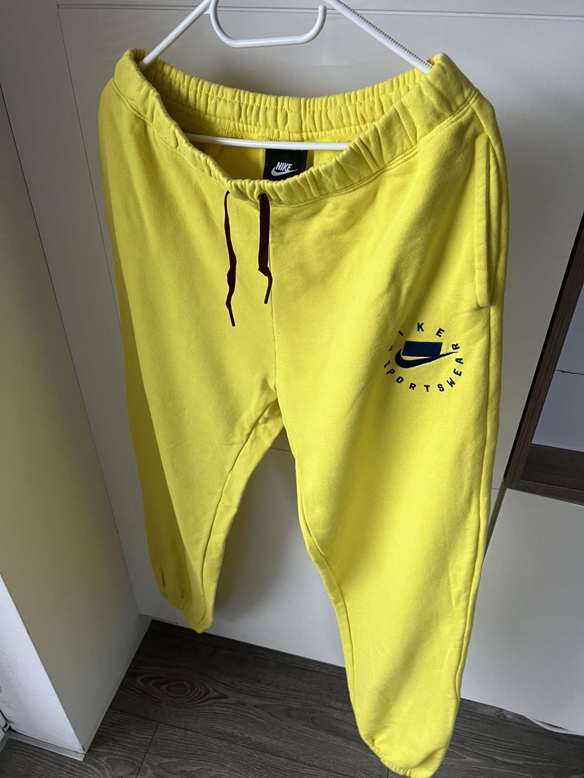 Nike ‼️Nike Sportswear NSW 253 Yellow Cotton Joggers‼️ Size US 32 / EU 48 - 4 Thumbnail