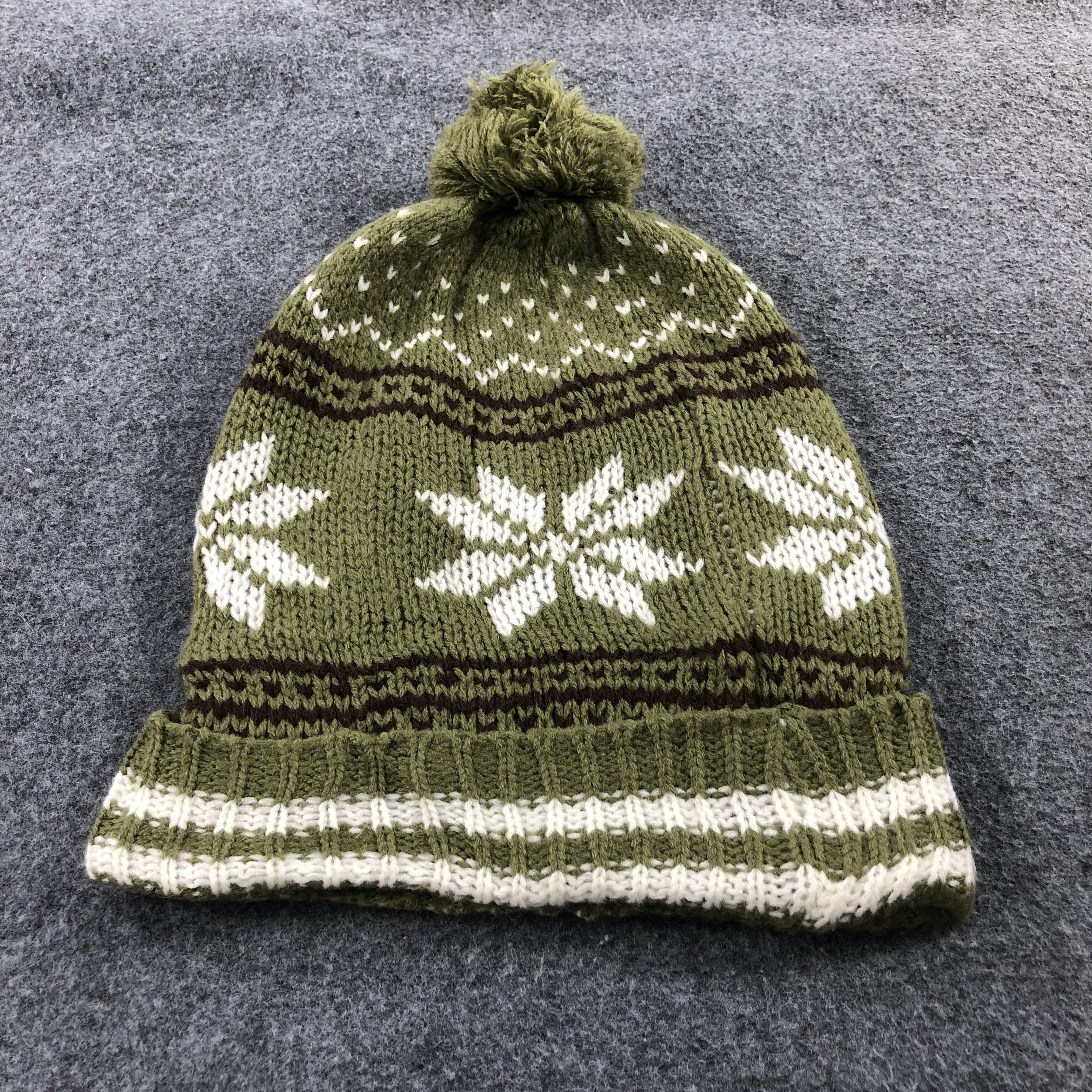 Vintage Fair Isle Bobble Winter Hat Snowcap Beanie B106 Size ONE SIZE - 2 Thumbnail