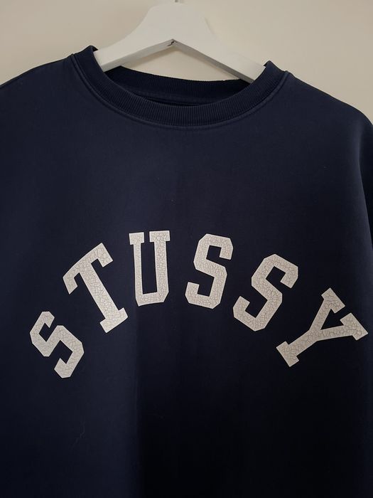 Stussy SUN FADED OVERSIZED CREW - NAVY | Grailed