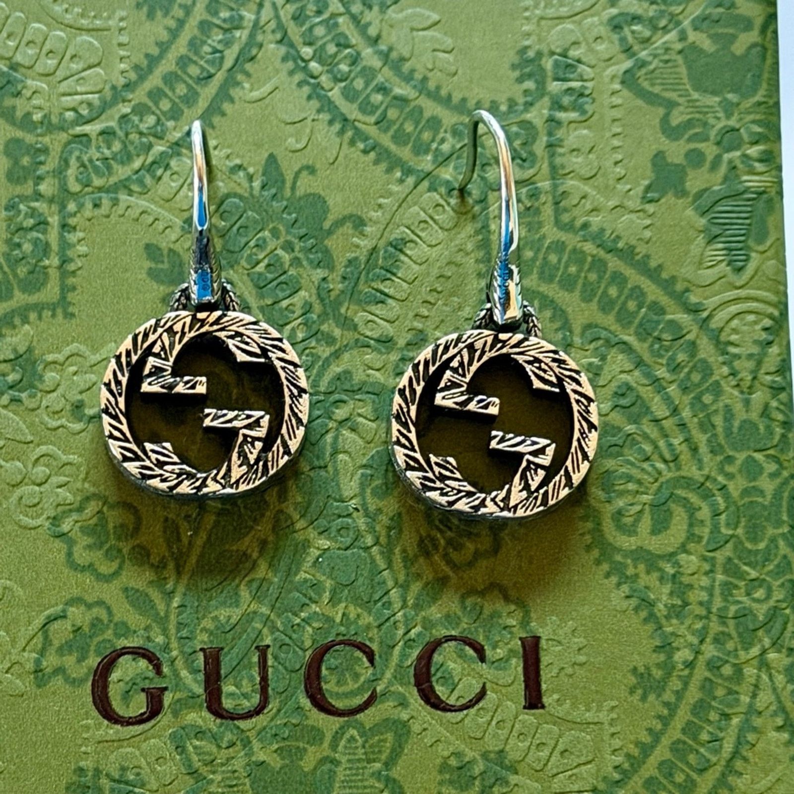 Gucci Women's Gucci Interlocking G Silver Drop Earrings One Size Size ONE SIZE - 2 Thumbnail