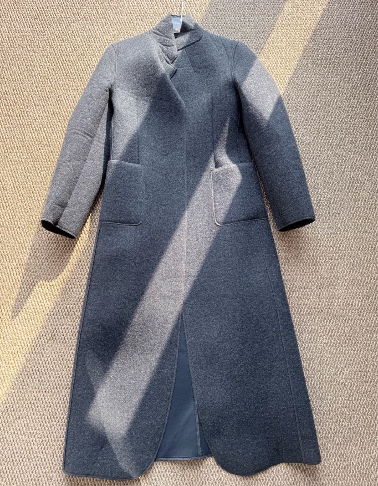Comme des Garcons COMME des GARÇONS Dark Grey Wool Stand Collar Coat K23 Size US S / EU 44-46 / 1 - 1 Thumbnail
