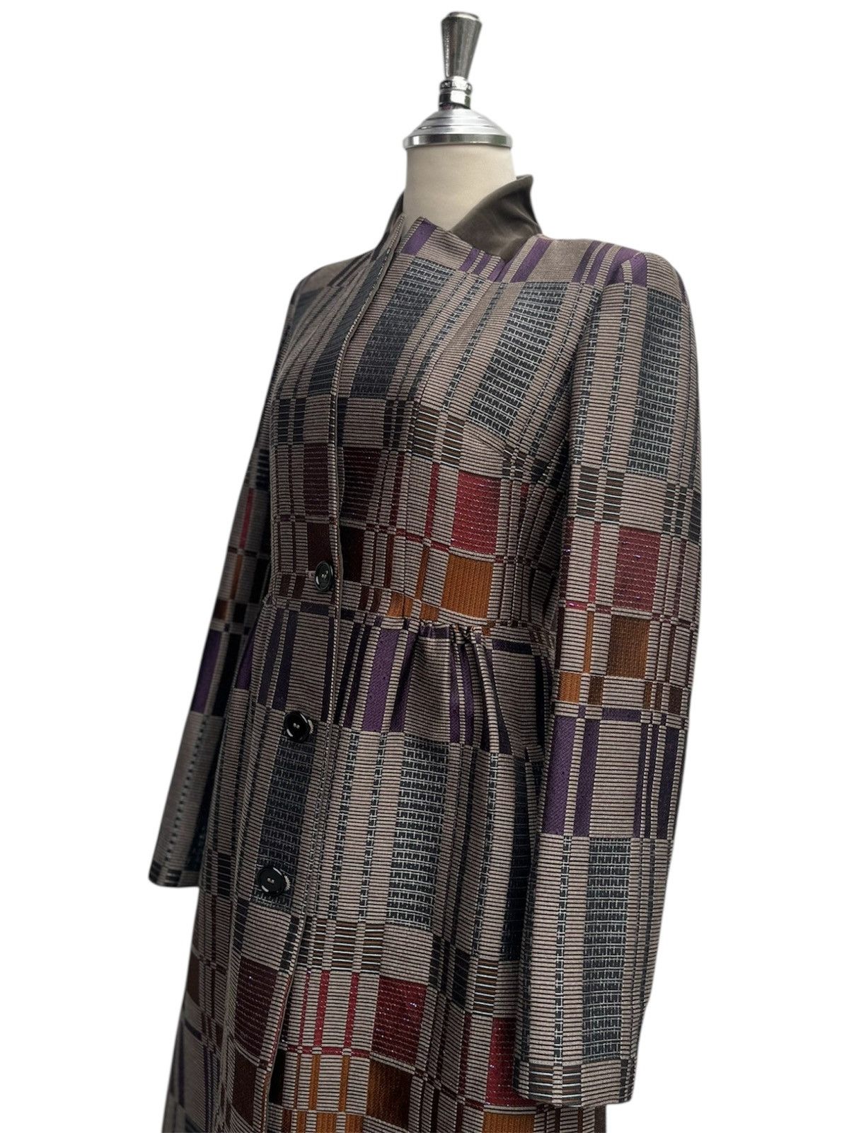 Etro Etro Milano Geometric Pattern Wool Jacquard Coat Size S / US 4 / IT 40 - 7 Thumbnail