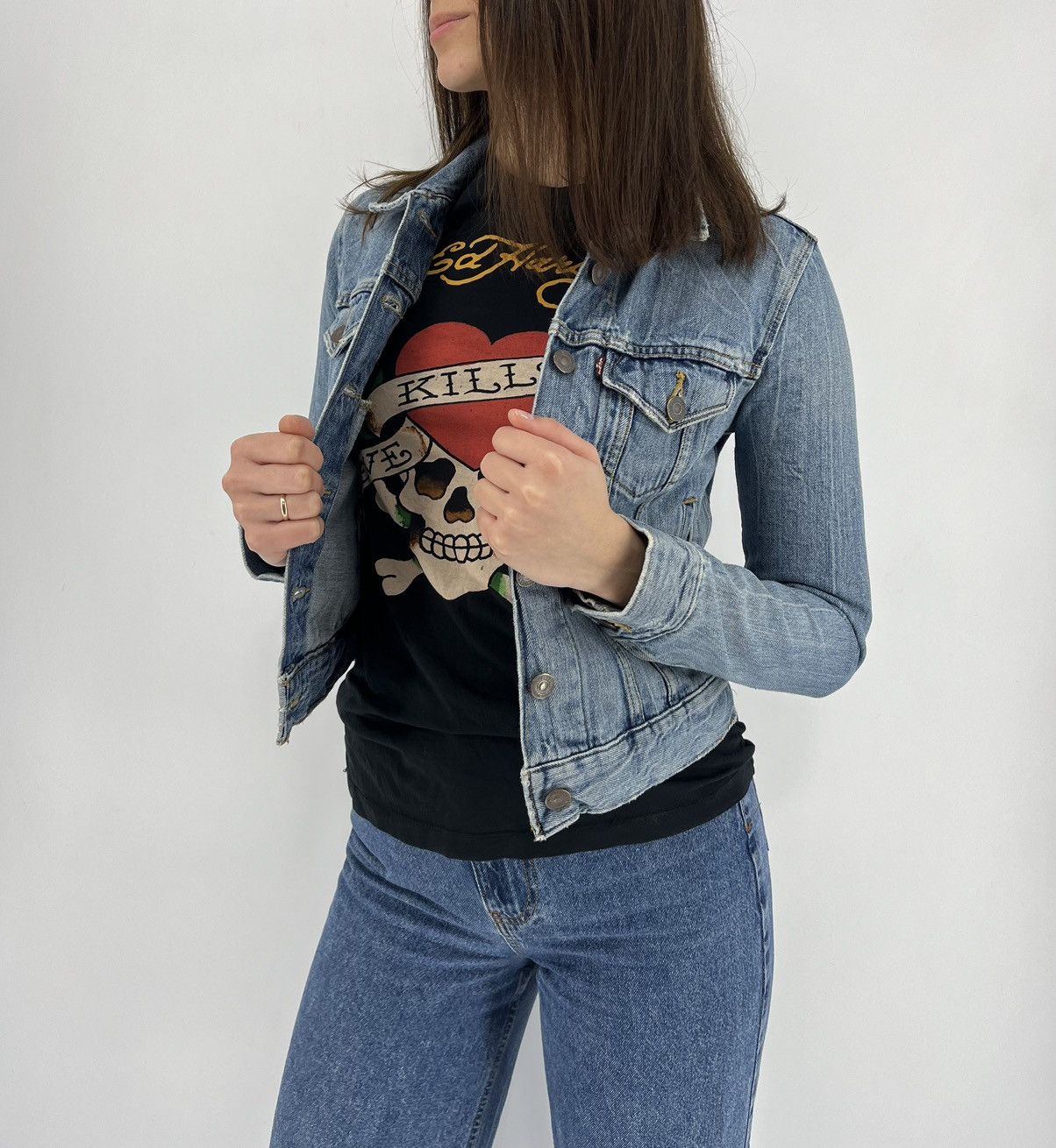 Levi's × Vintage Womens Vintage Levis Denim Jeans Jacket 90s Retro Size XS Size XS / US 0-2 / IT 36-38 - 1 Thumbnail