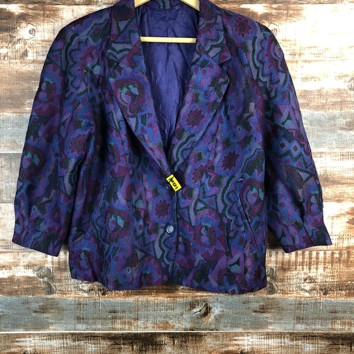 Japanese Brand × Vintage Japanese Brand vintage art Purple Blazzer #A2327 Size M / US 6-8 / IT 42-44 - 3 Thumbnail