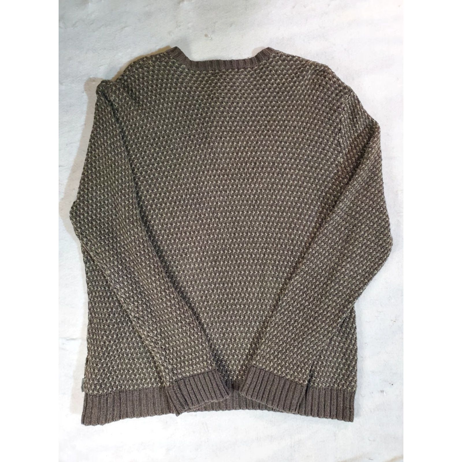 Vintage VINTAGE Woolrich Cable Knit Sweater 1/4 Button Cotton Blend Men’s Size XL Brown Wool knit Crew Neck Classic Pullover 90s USA Vintage Mens Size XL Size XL / US 12-14 / IT 48-50 - 5 Thumbnail