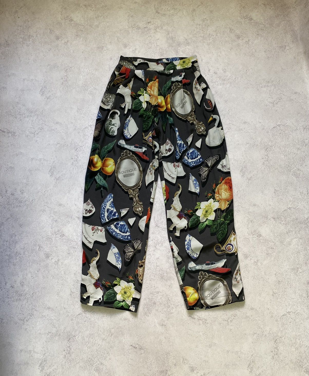 Moschino Womens Moschino Boutique Multicolor Silk Pants Size 40 Size 27" / US 4 / IT 40 - 1 Thumbnail