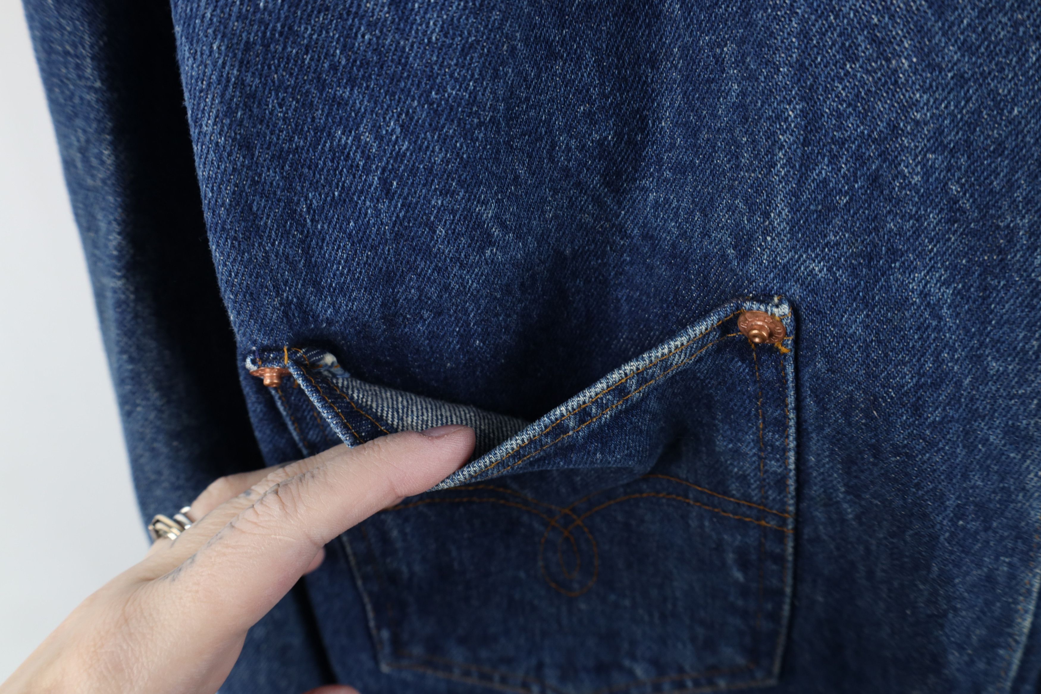 Ralph Lauren Vintage 70s 80s Ralph Lauren Denim Jean Trucker Jacket USA Size US XL / EU 56 / 4 - 5 Thumbnail