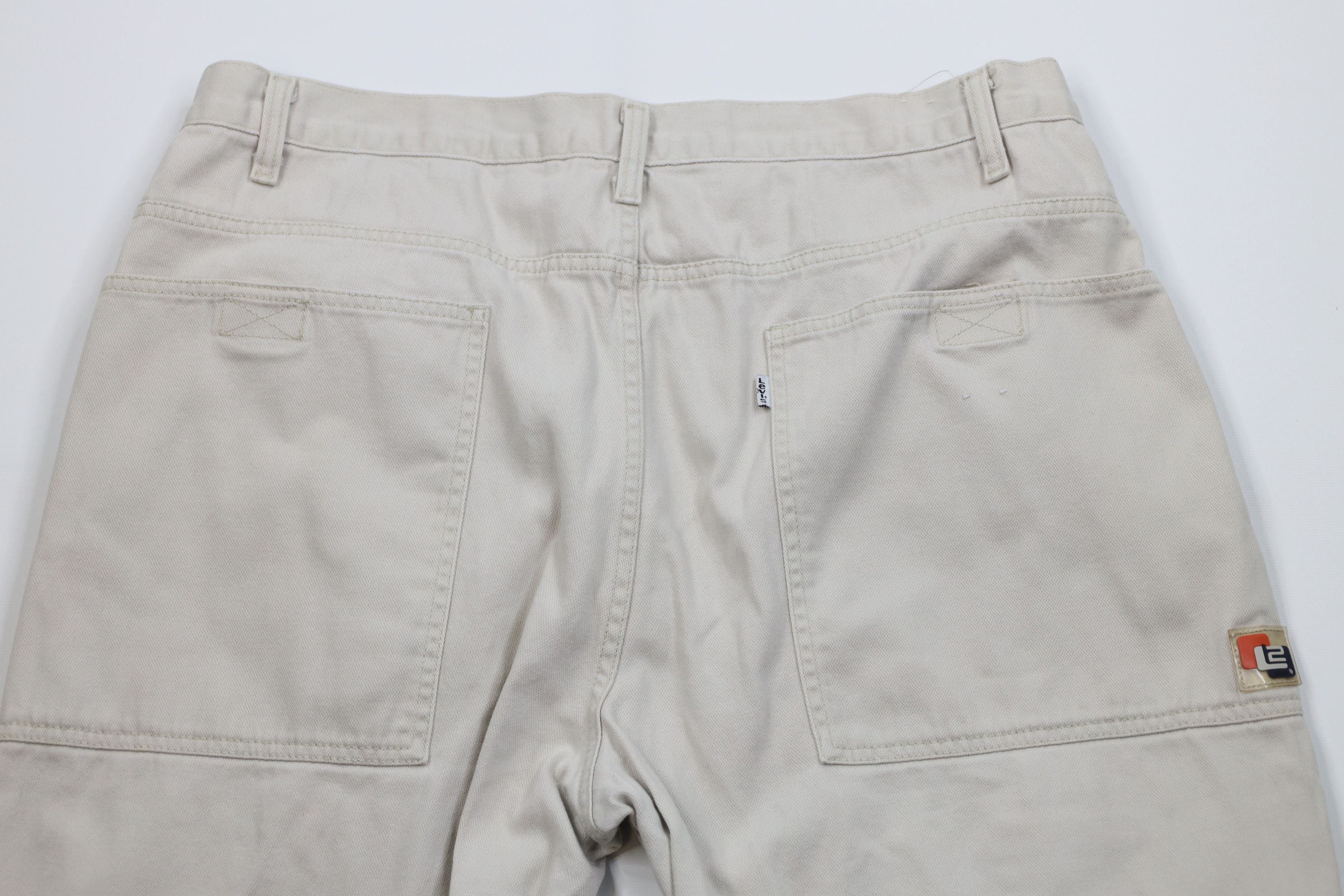 Levi's Vintage 90s Y2K Levis L2 Fit Big Pocket Wide Leg Jeans Beige Size US 38 / EU 54 - 11 Thumbnail