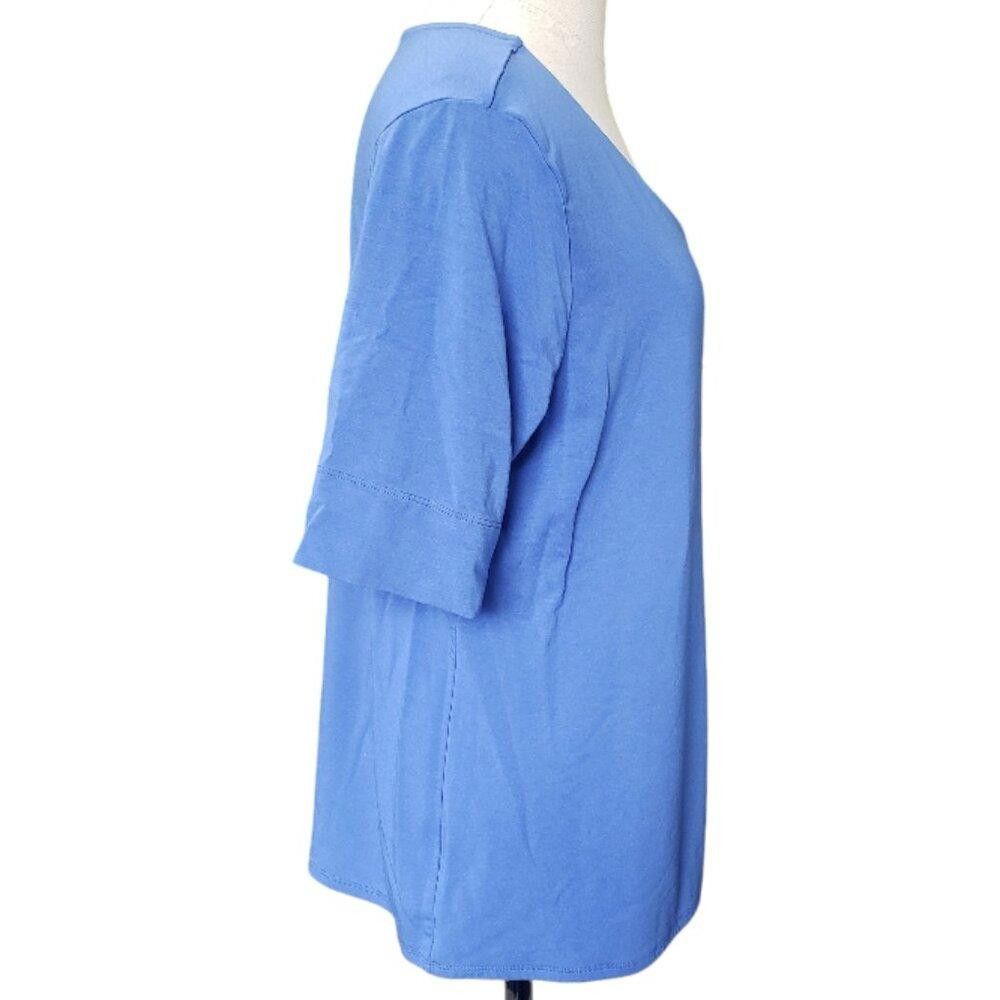 Chicos CT1520 Chico's Blue "The Ultimate Tee" Size L Size L / US 10 / IT 46 - 2 Thumbnail