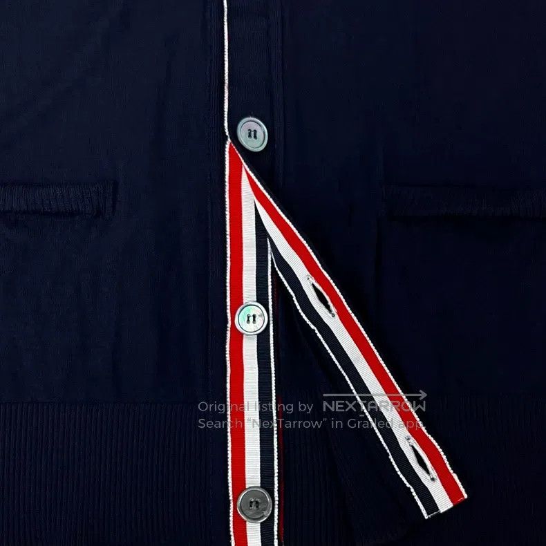 Thom Browne Thom Browne Navy Knit Cardigan Size US M / EU 48-50 / 2 - 5 Thumbnail