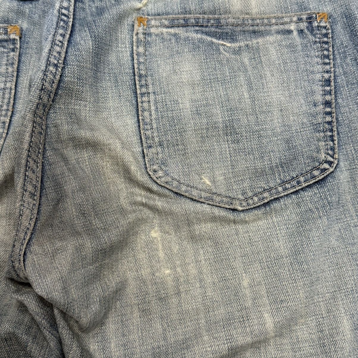 Japanese Brand R. Newbold Distressed Stitching Paint Splitter Denim Pants Size US 33 - 15 Thumbnail
