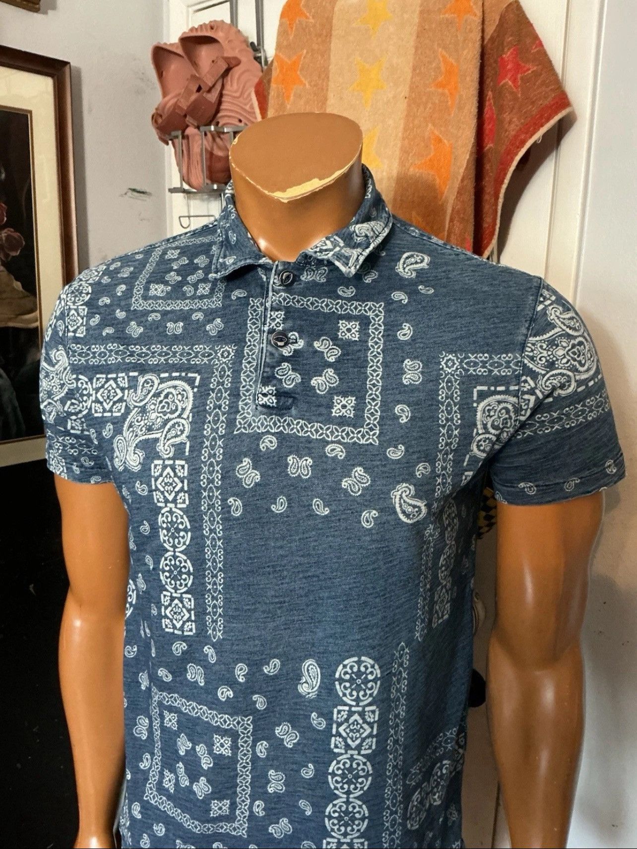 Polo Ralph Lauren Polo Ralph Lauren Bandana Paisley Blue AOP S/S Polo Shirt Size US S / EU 44-46 / 1 - 9 Thumbnail