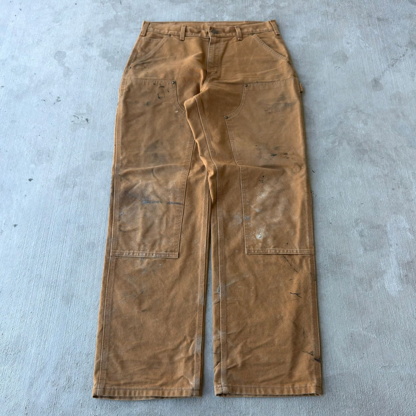 Carhartt × Vintage Carhartt brown double knee work wear carpenter pants Size US 32 / EU 48 - 1 Thumbnail