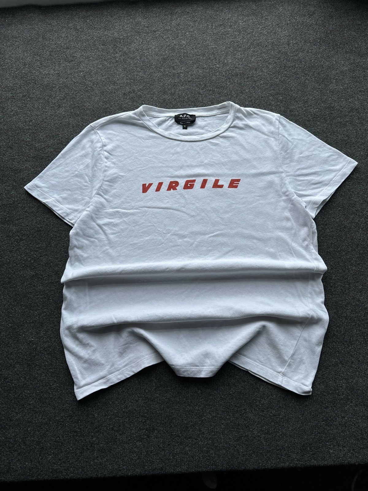 A.P.C. GRAIL 🚨 APC VIRGILE TEE BIG LOGO WHITE RARE Y2K A.P.C. Size US XL / EU 56 / 4 - 1 Thumbnail