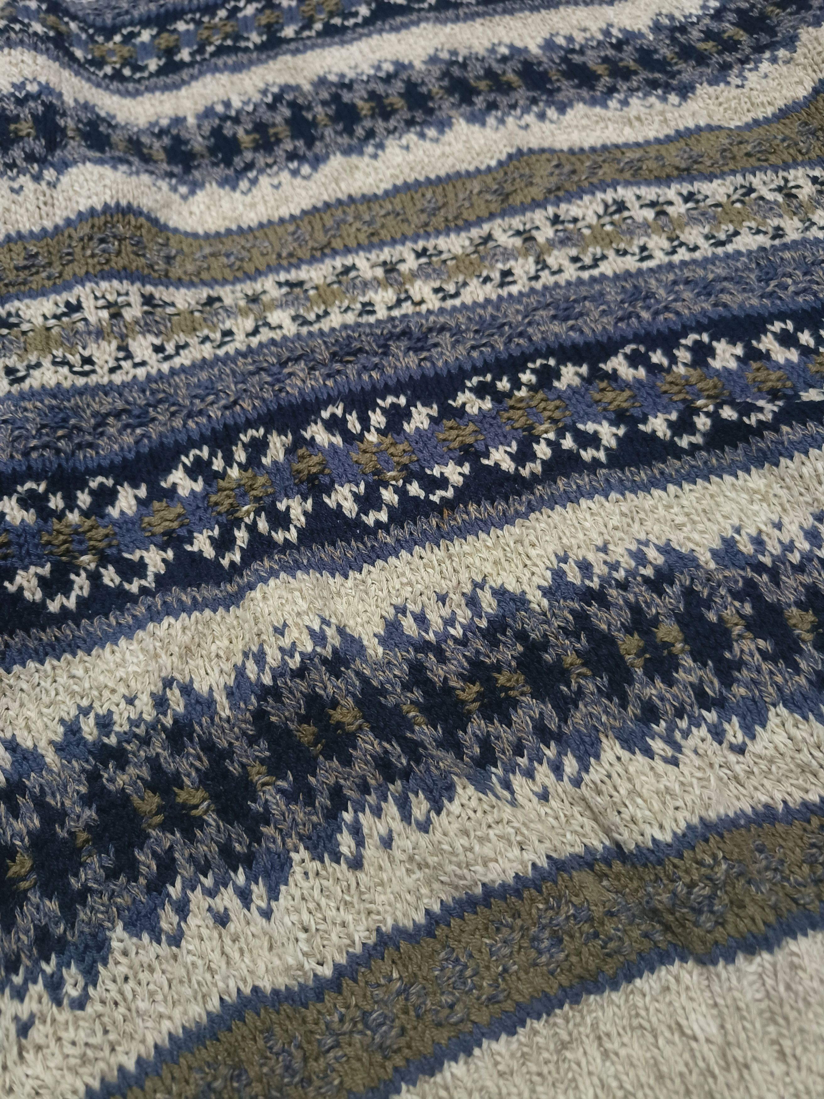 Other Vintage 80s FIELDMASTER Ethnic Striped otifs Knit Sweater Size US L / EU 52-54 / 3 - 5 Thumbnail