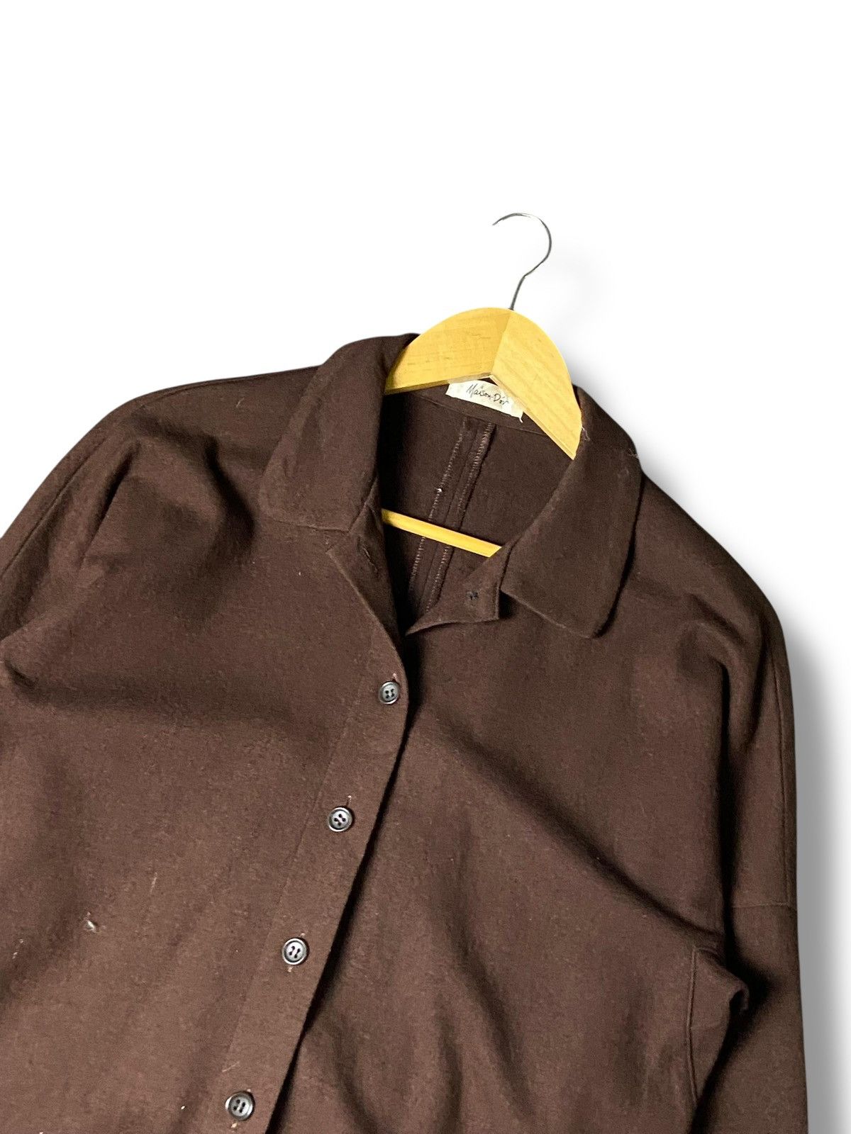 Japanese Brand Vintage Maison D’or Wool Blend Button Up Shirt (161) Size XS / US 0-2 / IT 36-38 - 3 Thumbnail