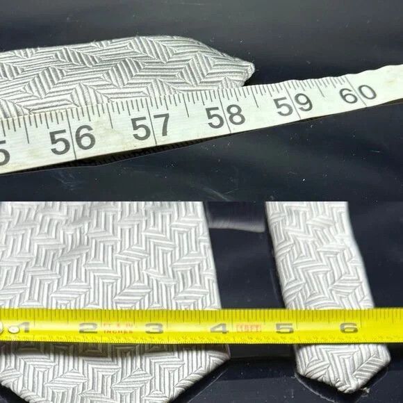 Donald Trump Donald J Trump Signature Collection Silver Power Tie 100% S Size ONE SIZE - 2 Thumbnail