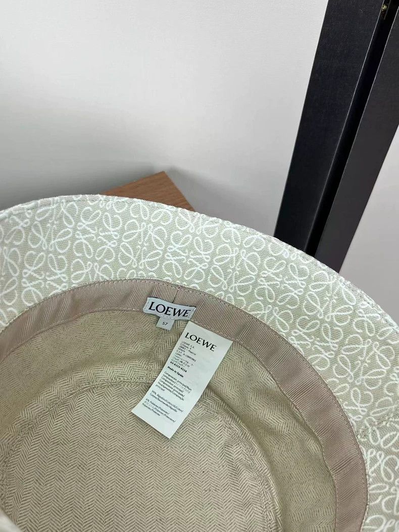 Loewe LOEWE size 57 Cotton bucket hat with embossed logo leather Size ONE SIZE - 3 Thumbnail