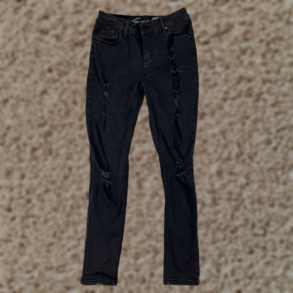 Vintage Seven7 Jeans Womens Black Denim Skinny Mid Rise 4 Size 27" / US 4 / IT 40 - 1 Thumbnail