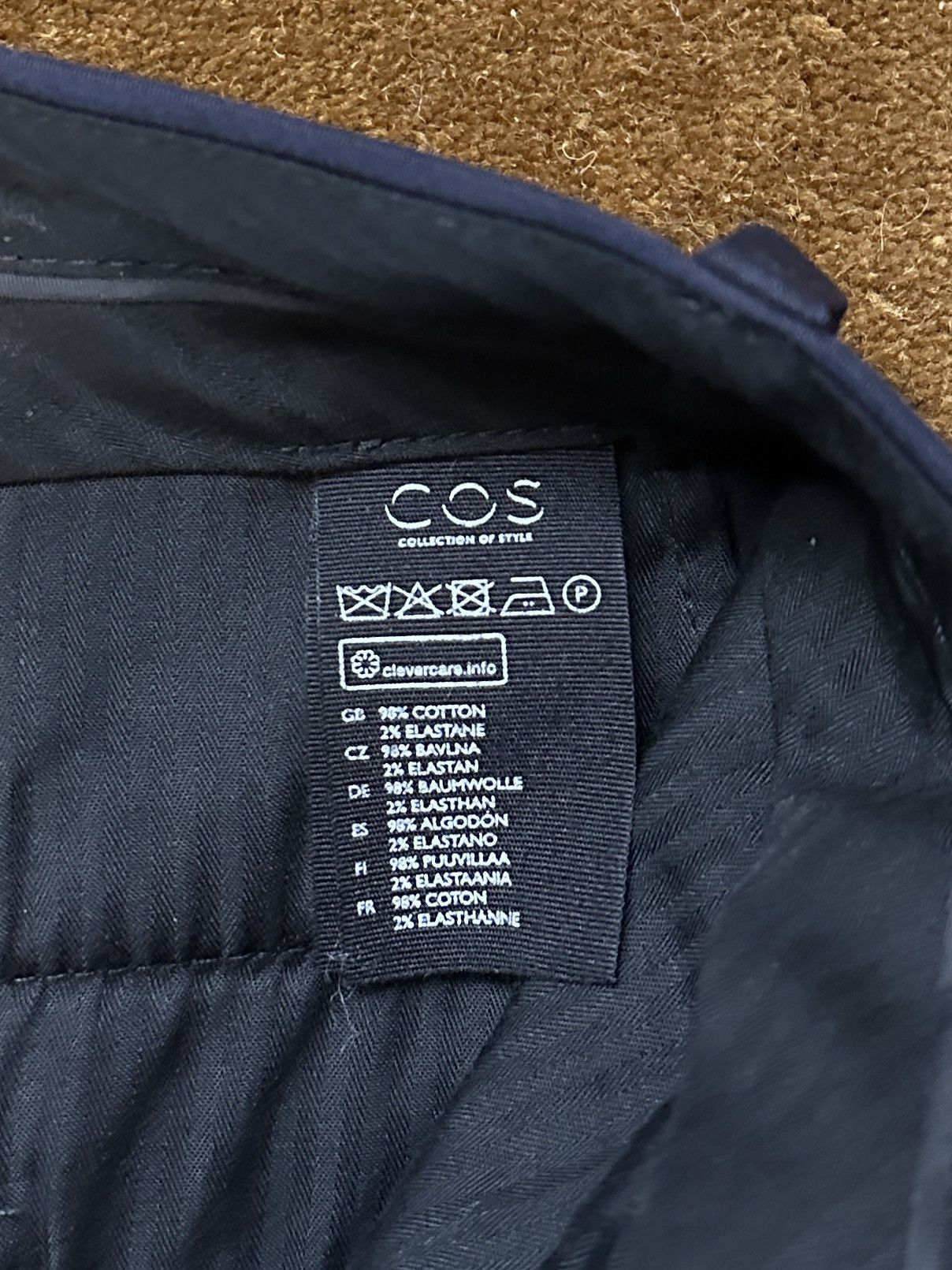 Cos Navy COS Slim Pleated Trousers Size US 32 / EU 48 - 4 Thumbnail