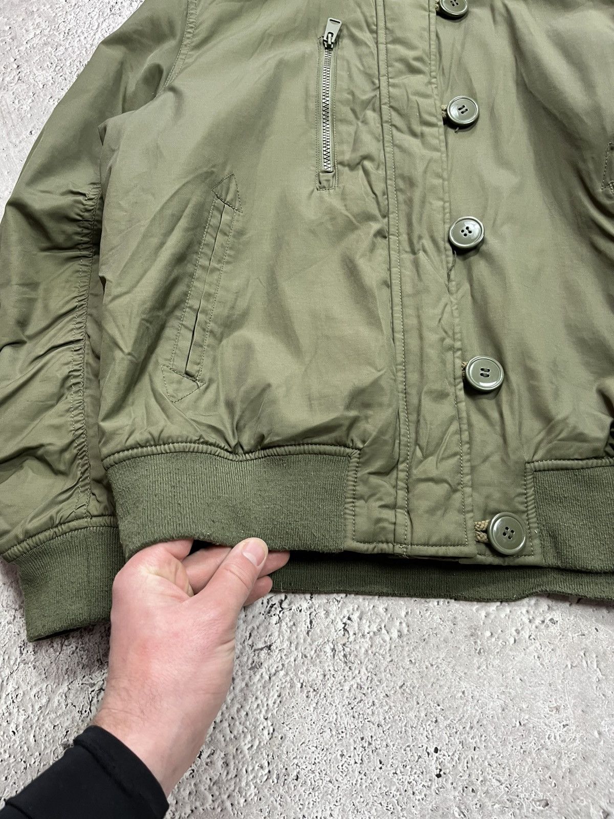 Other Women’s Olive Faux Fur Hood Bomber Jacket S Size S / US 4 / IT 40 - 5 Thumbnail