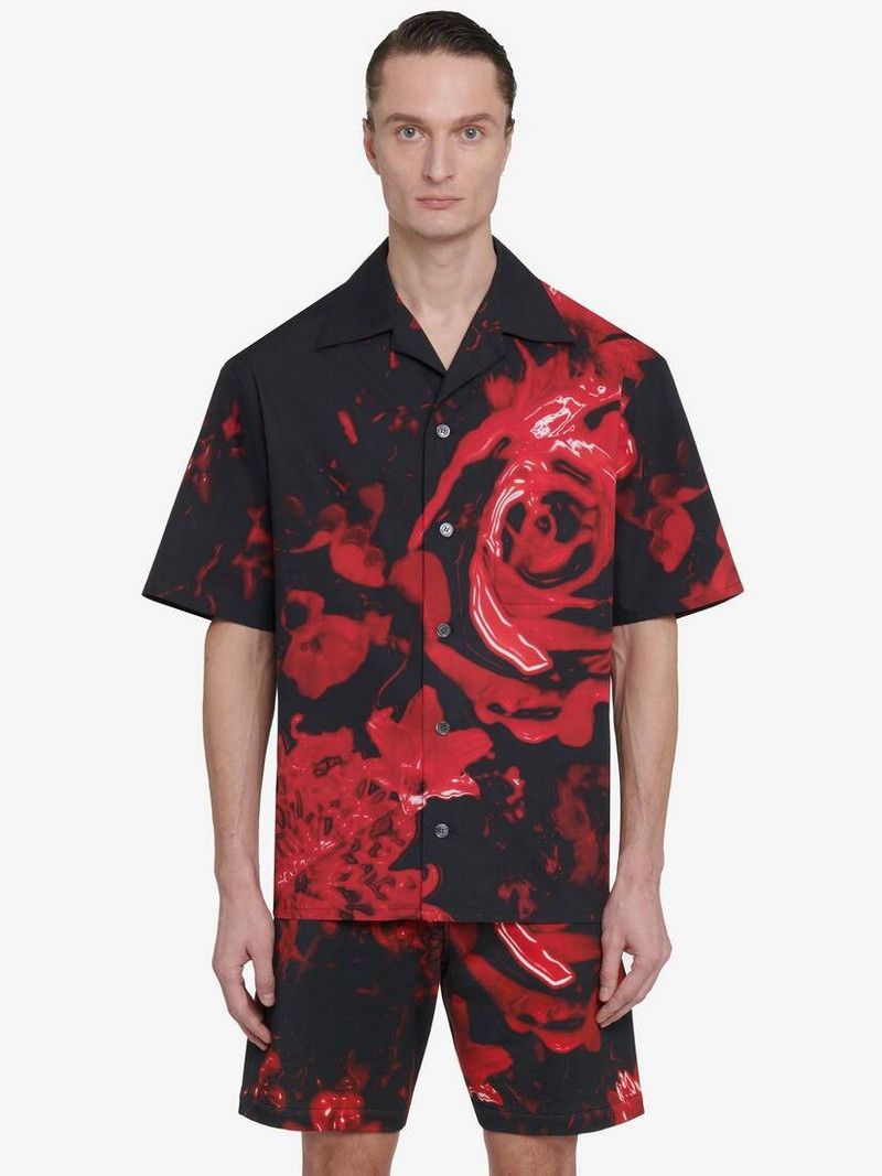 Alexander McQueen o1srvl11e0226 Wax Flower Hawaiian Shirt In Multicolor Size US S / EU 44-46 / 1 - 4 Thumbnail