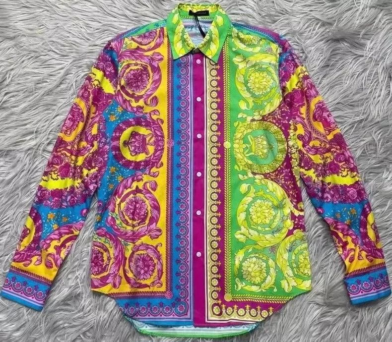 Versace Versace Baroque mulberry silk shirt Size US M / EU 48-50 / 2 - 1 Thumbnail