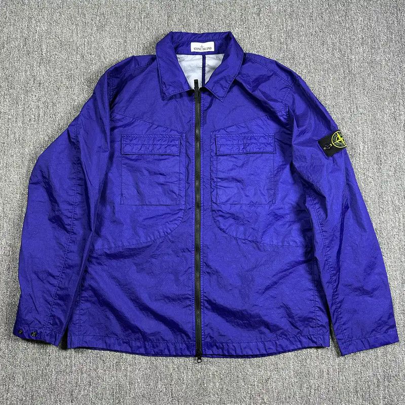 Stone Island Stone Island Blue Polyester Men's Lightweight Jacket 0089 Size US XXL / EU 58 / 5 - 1 Thumbnail