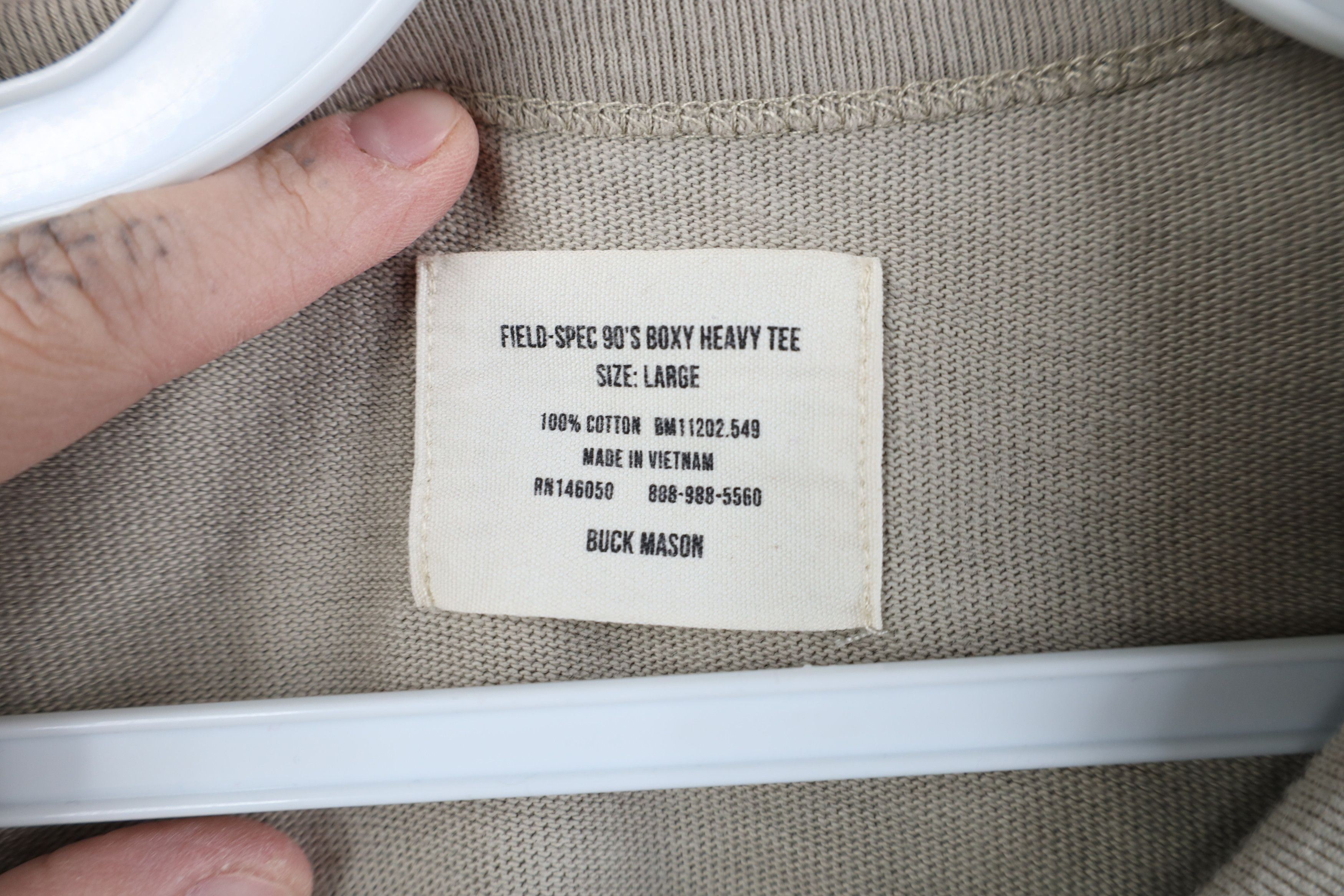 Buck Mason Buck Mason Spec 90s Boxy Heavyweight T-Shirt Gray Cotton Size US L / EU 52-54 / 3 - 6 Thumbnail