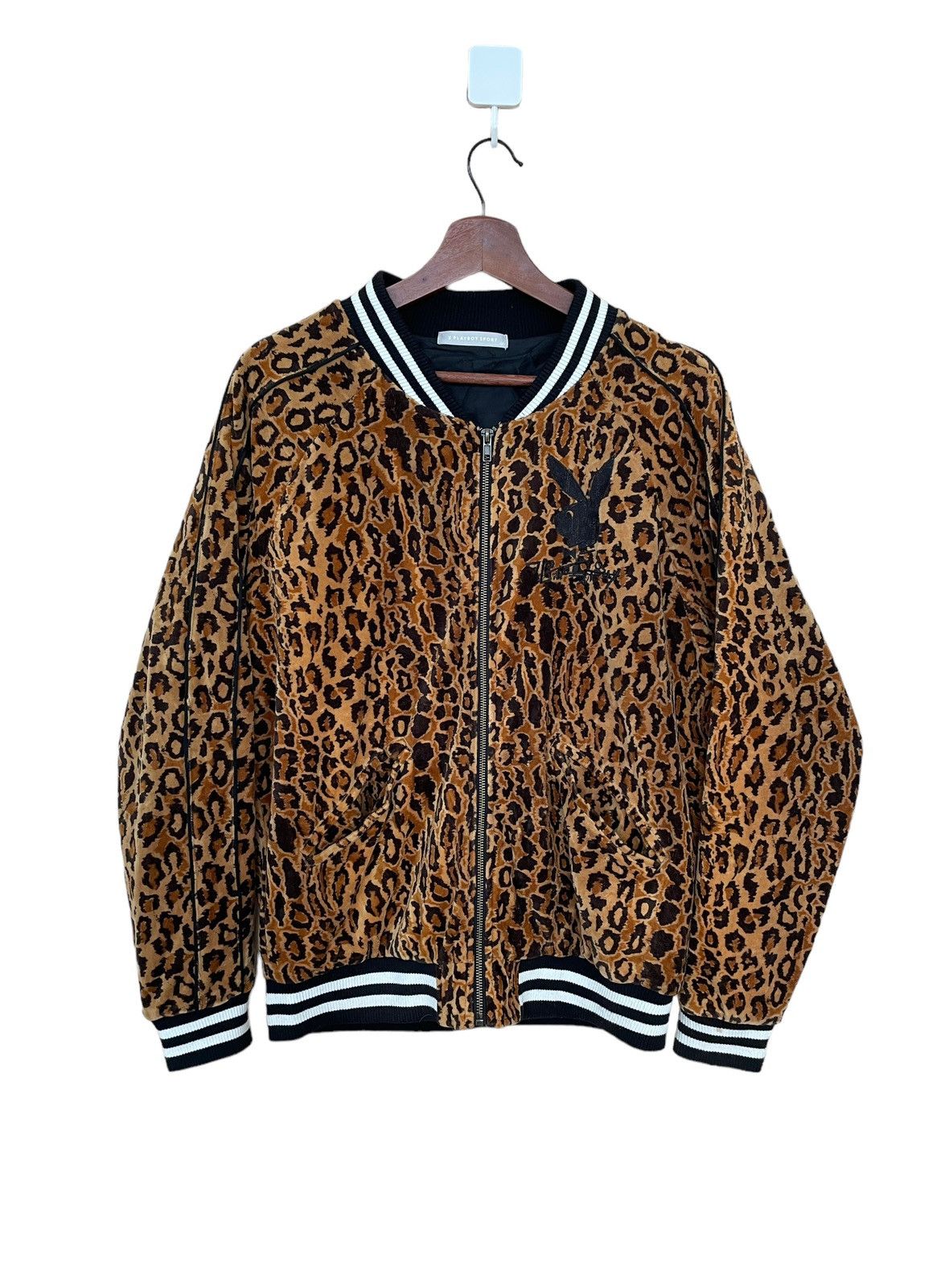Playboy × Vintage Vintage Brand Playboy Leopard Zipper Jacket 1990s Size US M / EU 48-50 / 2 - 1 Thumbnail