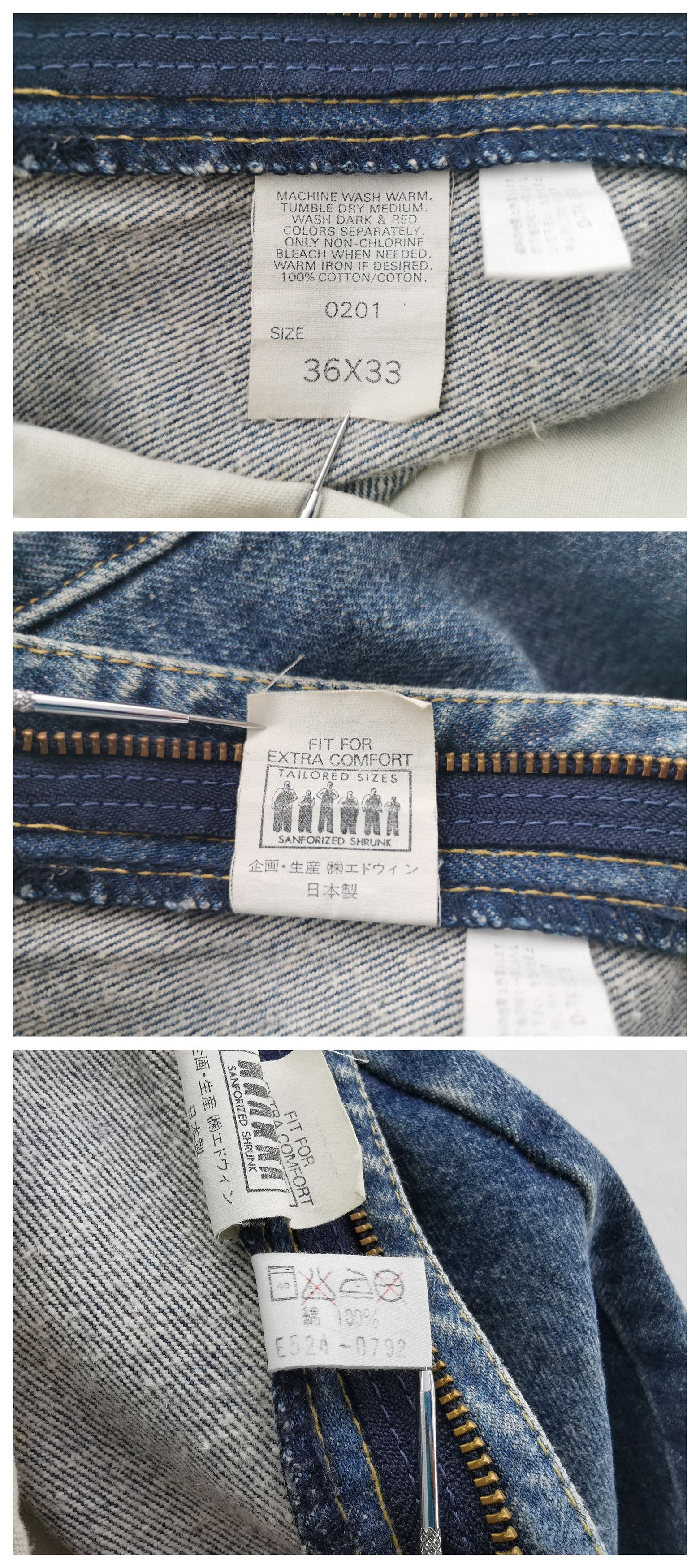 Lee Vintage 90's Lee Denim Jeans Made In Japan Size 33/36x33 Size US 33 - 9 Thumbnail