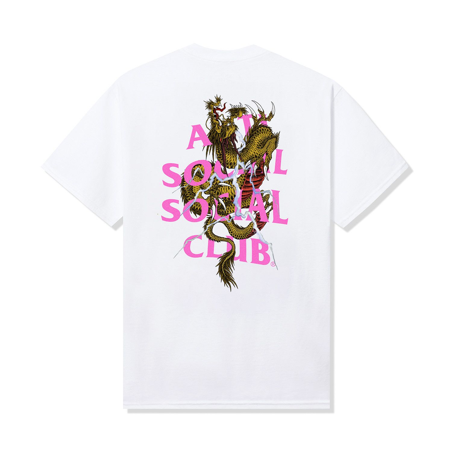 Anti Social Social Club Double Dragon 2 White Tee New DS
