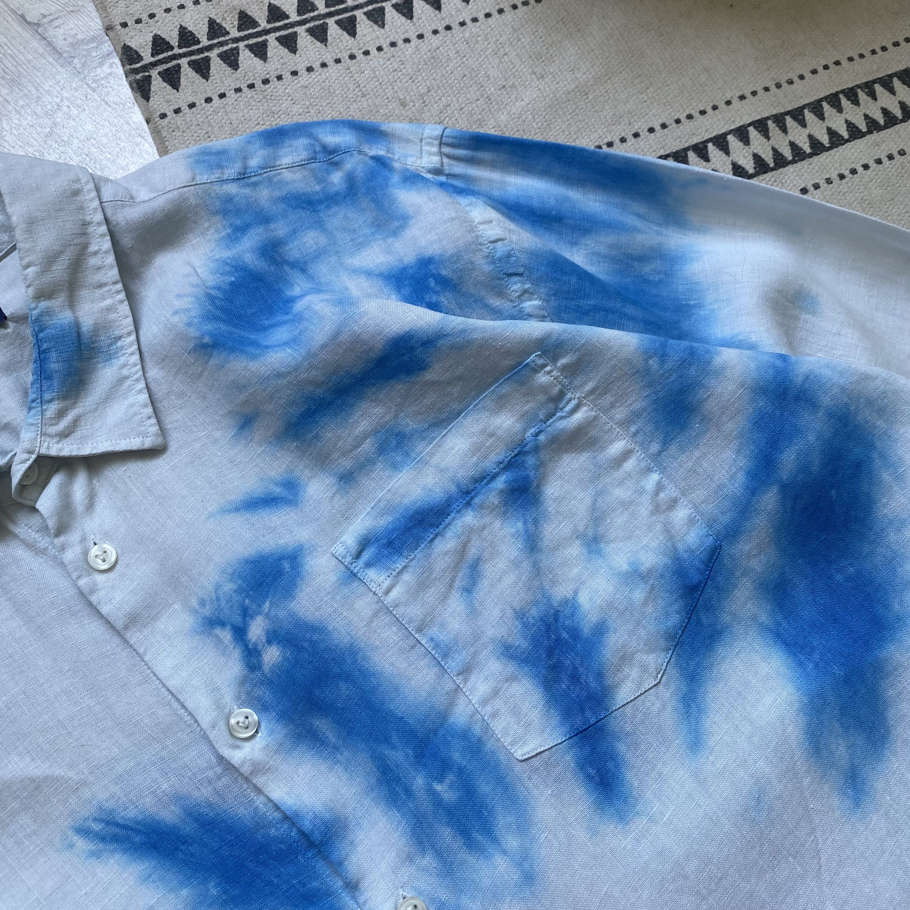 Vilebrequin 🐢 3XL Vilebrequin linen Shirt Tie dye Oldmoney Luxury Size US XXL / EU 58 / 5 - 4 Thumbnail
