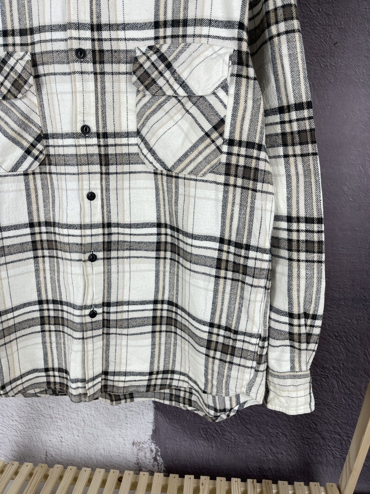 Flannel × Japanese Brand Thruxton Work checkered flannel Japanese ls shirt Size US XL / EU 56 / 4 - 6 Thumbnail