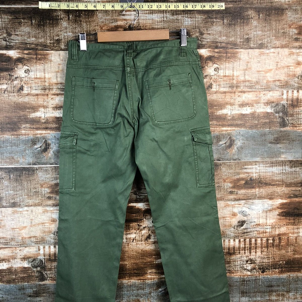 Japanese Brand DL Shuca Green Cargo Multipocket Pants #C648 Size US 27 - 14 Thumbnail