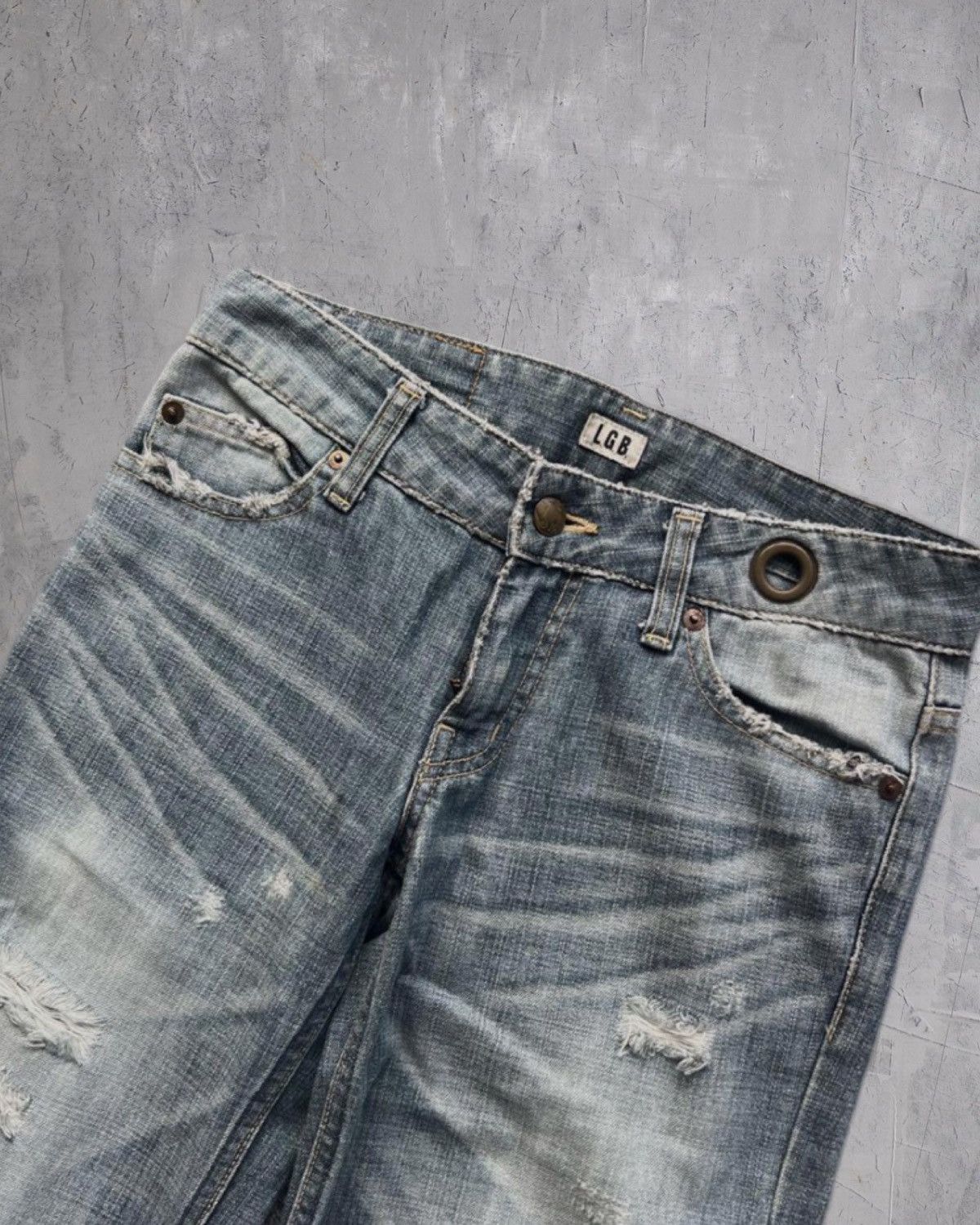 If Six Was Nine × Japanese Brand × Le Grande Bleu (L.G.B.) L.G.B flare denim Size US 27 - 2 Thumbnail