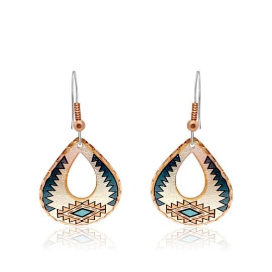 Other Boho Native American Tribal Teal Blue Native Copper Wire Ear Size ONE SIZE - 2 Thumbnail